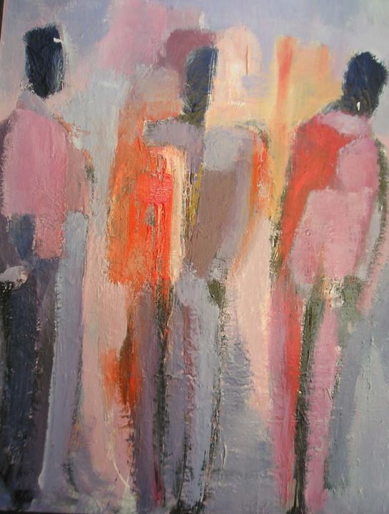 Painting titled "silhouettes.jpg" by Maxemile, Original Artwork, Oil