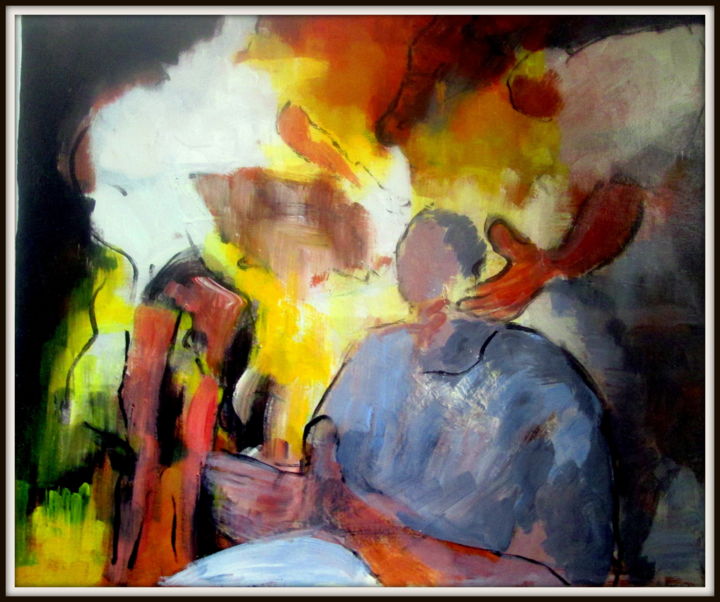 Pittura intitolato "hallucination.jpg" da Maxemile, Opera d'arte originale, Olio