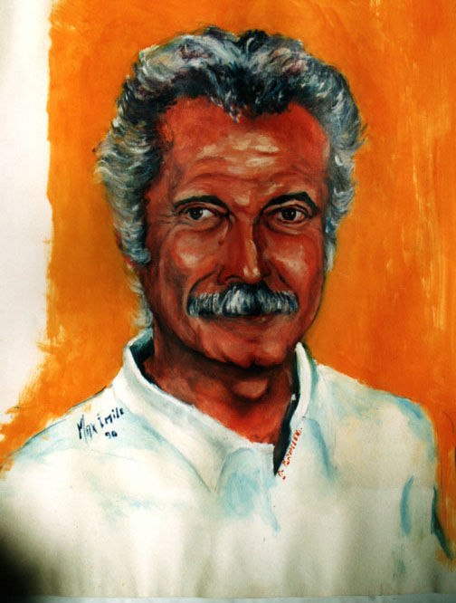 Painting titled "georges-brassens.jpg" by Maxemile, Original Artwork, Oil