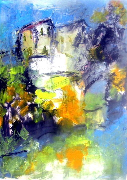 Painting titled "paysage-3.jpg" by Maxemile, Original Art, Oil