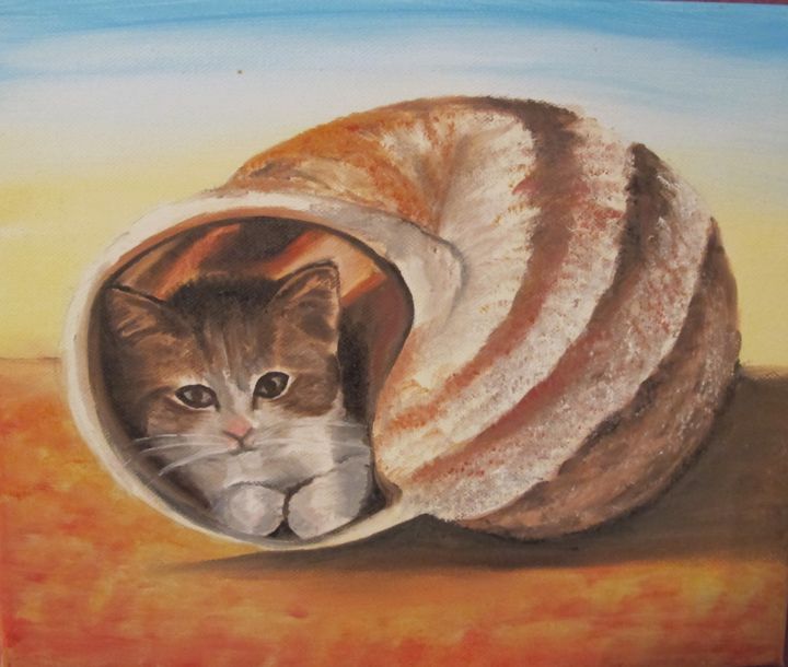 Peinture intitulée "le minou" par Dany.R, Œuvre d'art originale