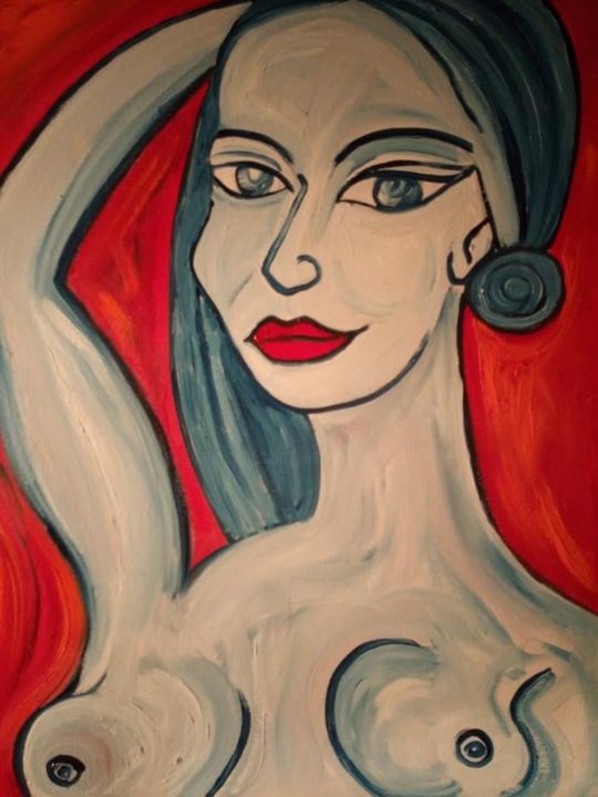 Pintura titulada "l'éveil de la femme…" por Vanessa Sauvage, Obra de arte original