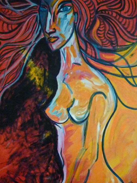 Pintura titulada "Féminitude iv" por Vanessa Sauvage, Obra de arte original