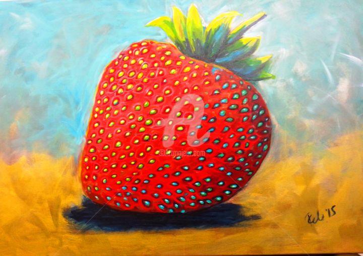 Peinture intitulée "strawberry.png" par Predrag Gardasevic, Œuvre d'art originale, Acrylique