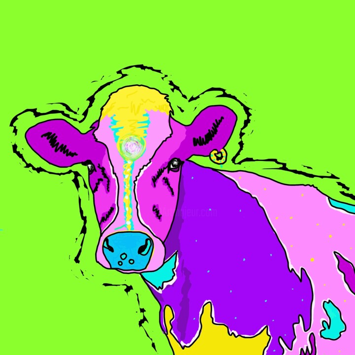 "Cow" başlıklı Dijital Sanat Pelin Gürses tarafından, Orijinal sanat, 2D Dijital Çalışma