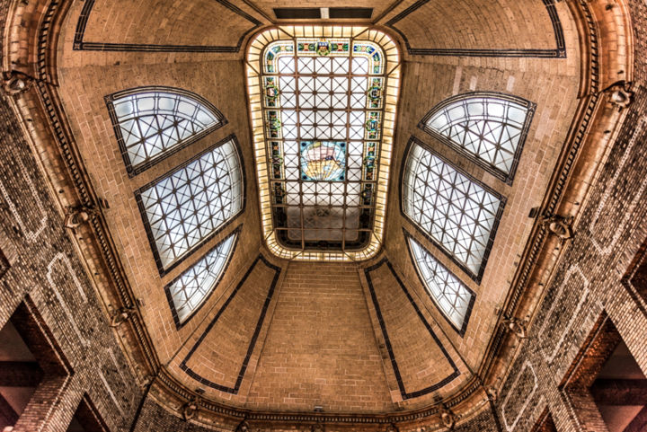 Фотография под названием "Hall de Gare" - François Peltzer, Подлинное произведение искусства, Цифровая фотография