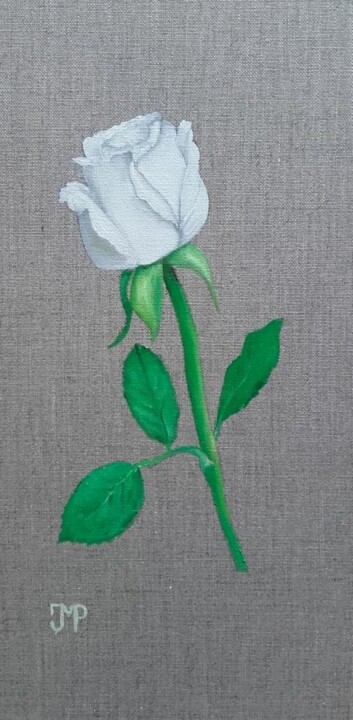 Malarstwo zatytułowany „Rose avalanche” autorstwa Pen, Oryginalna praca, Olej Zamontowany na Drewniana rama noszy