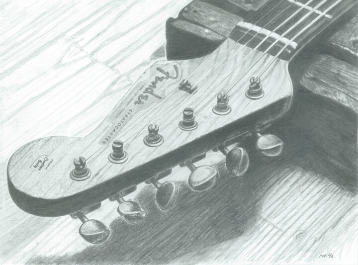 Tete De Fender Drawing By Moa Dessins Artmajeur