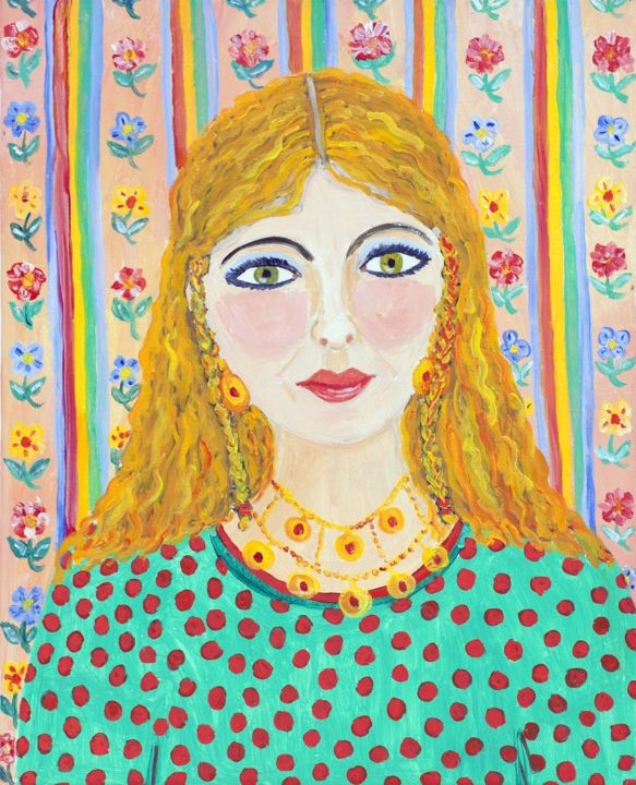 Pintura titulada "Lila" por Pénélope Likos, Obra de arte original, Acrílico