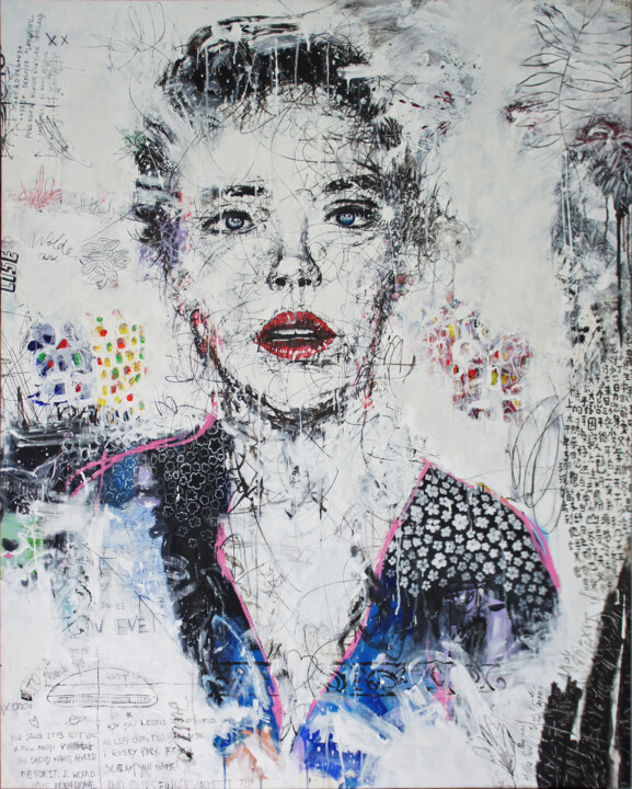 Painting titled "lise (106x136cm)" by Peng Nghia, Original Artwork, Acrylic