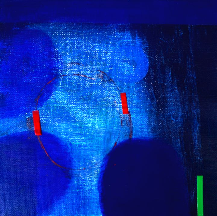 Painting titled "Long story No. 15" by Pengbo Wu, Original Art, Acrylic Mounted on Stretcher frame