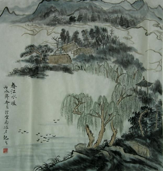 Painting titled "春色系列之二" by Xun Cai Peng, Original Artwork, Oil