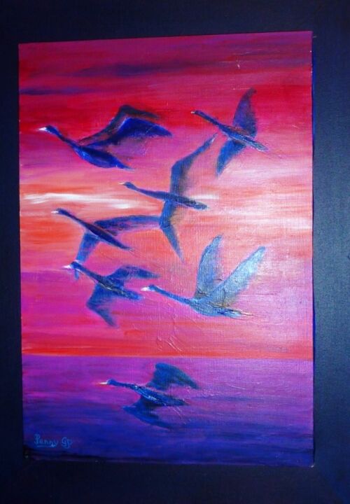 Painting titled "Migration" by Penny G Peckmann, Original Artwork