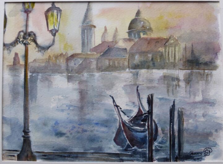 Painting titled "oh-ville-d-eau.jpg" by Penny G Peckmann, Original Artwork, Watercolor