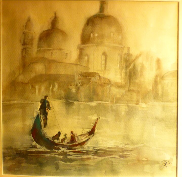 Painting titled "voir-venise.jpg" by Penny G Peckmann, Original Artwork, Watercolor
