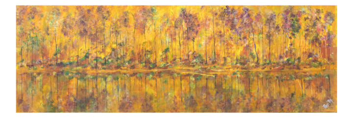 Painting titled "Autumn Dreams" by Pen'Ny, Original Artwork, Acrylic