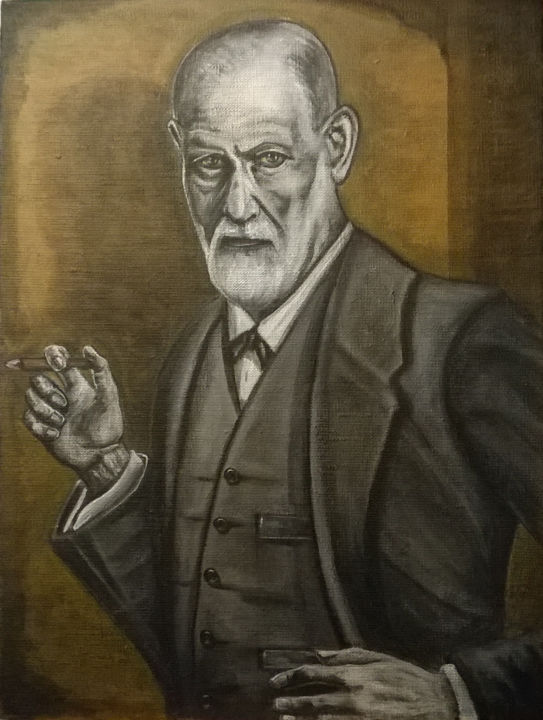 Sigmund Freud Painting By Pentagram Workstudio Artmajeur