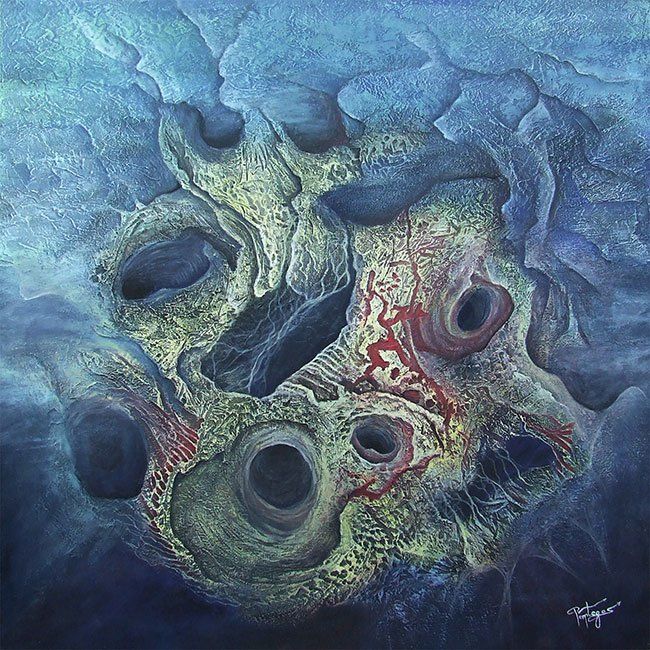 Malerei mit dem Titel "Portal" von Florin Popescu, Original-Kunstwerk, Acryl