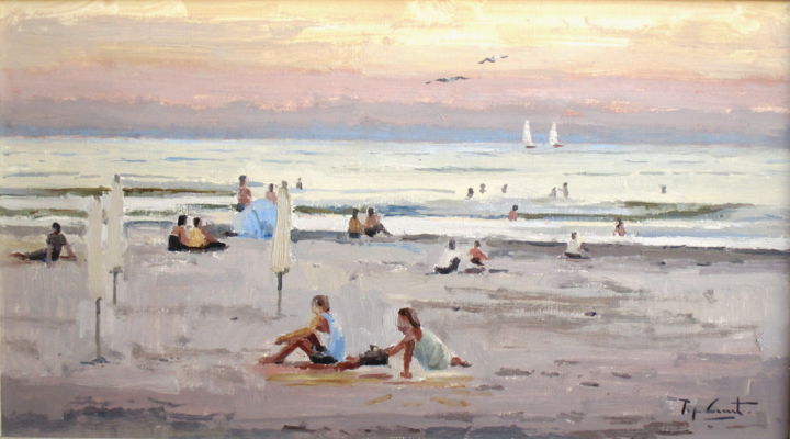Pintura titulada ""Al atardecer"" por pepcanet-3, Obra de arte original, Otro