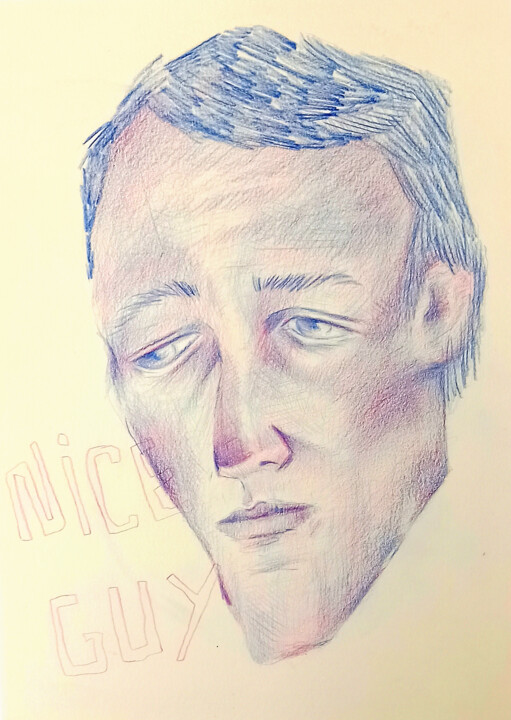 Drawing titled "Nice guy" by Pepe Ortiz Benavent, Original Artwork, Pencil