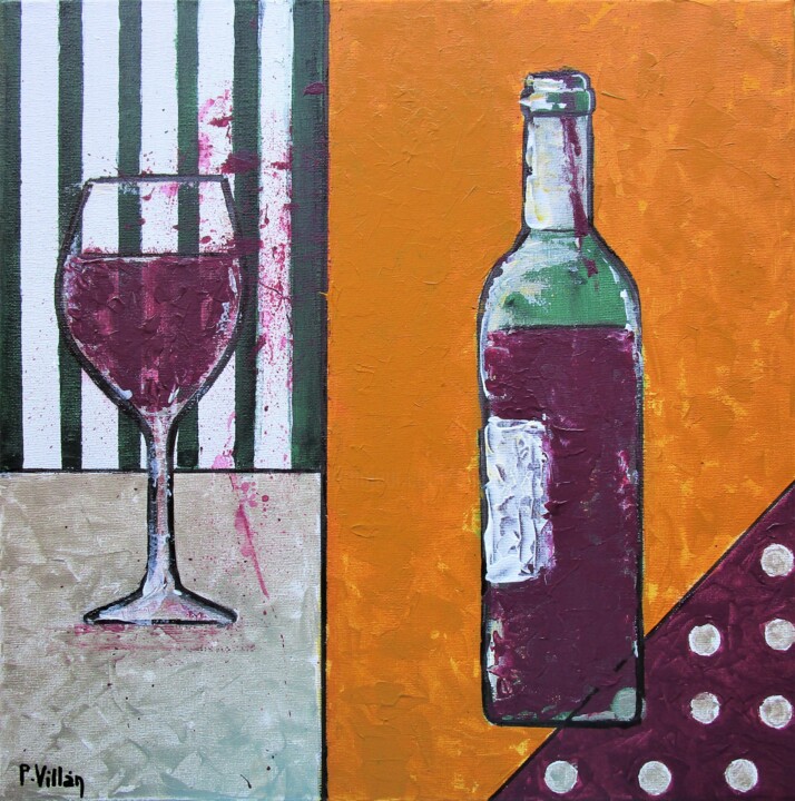 Pintura titulada "Red, red wine" por Pepe Villan, Obra de arte original, Acrílico
