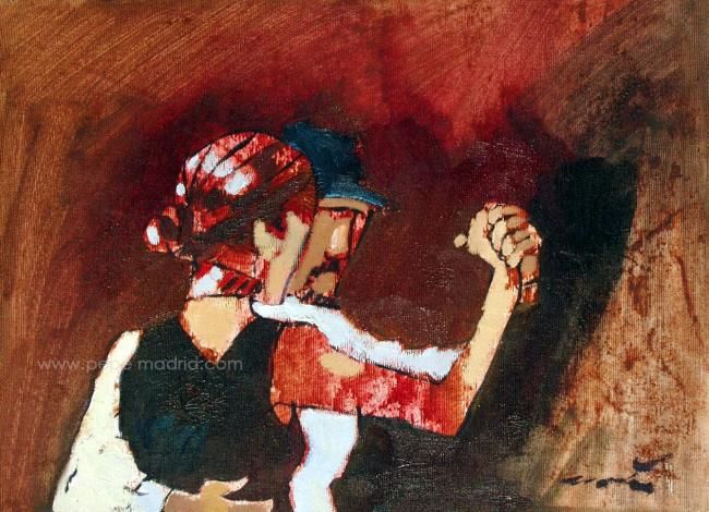 Painting titled "Tango III" by Pepe Madrid, Original Artwork