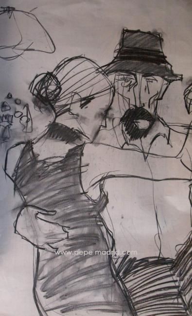 Painting titled "Tango- proyecto" by Pepe Madrid, Original Artwork