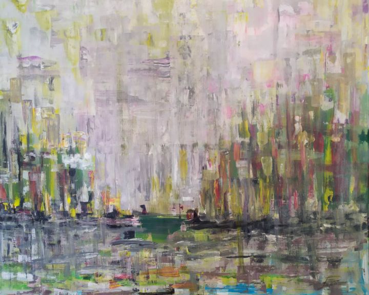 Peinture intitulée "venise" par Pepo-Galerie74, Œuvre d'art originale, Acrylique