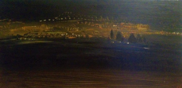 Pittura intitolato "Painting in night" da Jose Provenzano, Opera d'arte originale, Acrilico