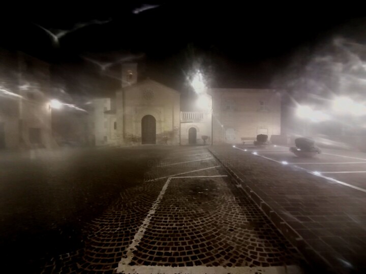 Digital Arts titled "Piazza Marconi" by Peppeluciani, Original Artwork, 2D Digital Work