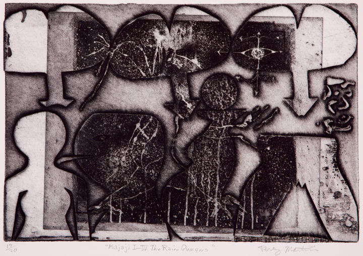 Printmaking titled "Mujaji I - IV The R…" by Percy Martin, Original Art, Etching