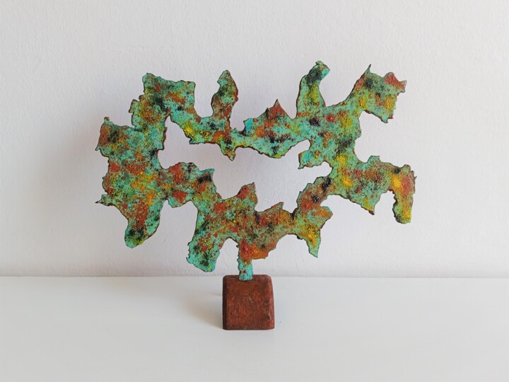 Sculpture titled "Coral" by Pere Marti, Original Artwork, Metals