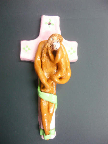 Artcraft titled "cristo com menina" by Fatima Loução Pereira, Original Artwork