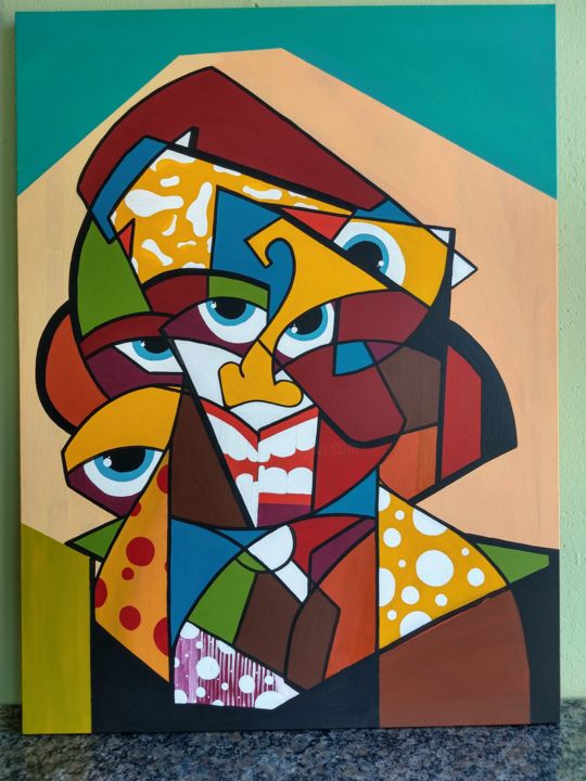 Painting titled "Abstrato" by Pereira Rosa, Original Artwork, Acrylic