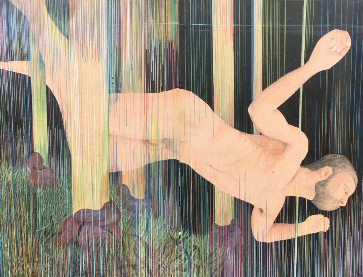 Рисунок под названием "Levitation" - Samuel Perez, Подлинное произведение искусства, Карандаш