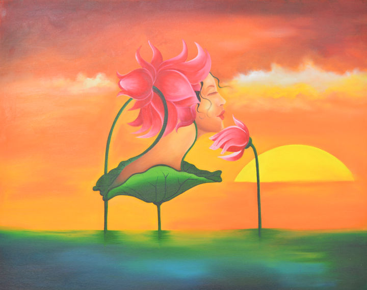 Painting titled "dREaM tO mELt - oIL…" by Chirag Shah, Original Artwork, Oil