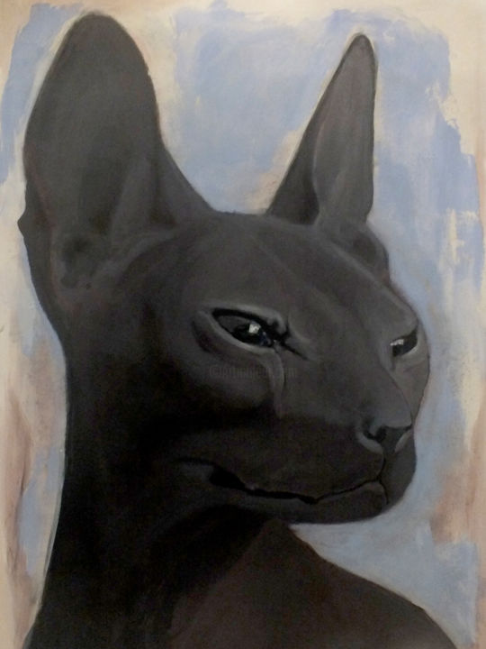 "Lucky black cat" başlıklı Tablo Vanja Marojevic tarafından, Orijinal sanat, Akrilik