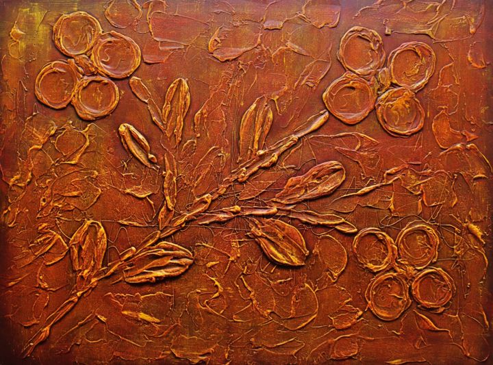 Painting titled "Flower Blooming,sal…" by Artstage, Original Artwork, Acrylic