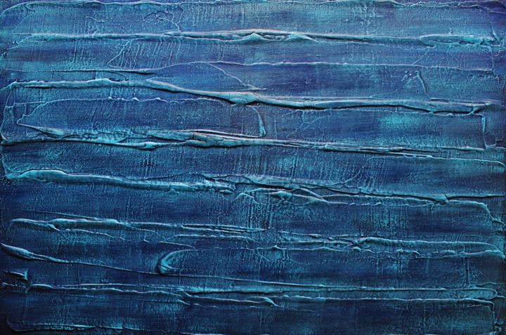 Painting titled "Blue Contemporary c…" by Artstage, Original Artwork, Acrylic