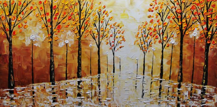 Painting titled "Landscape Painting,…" by Artstage, Original Artwork, Acrylic