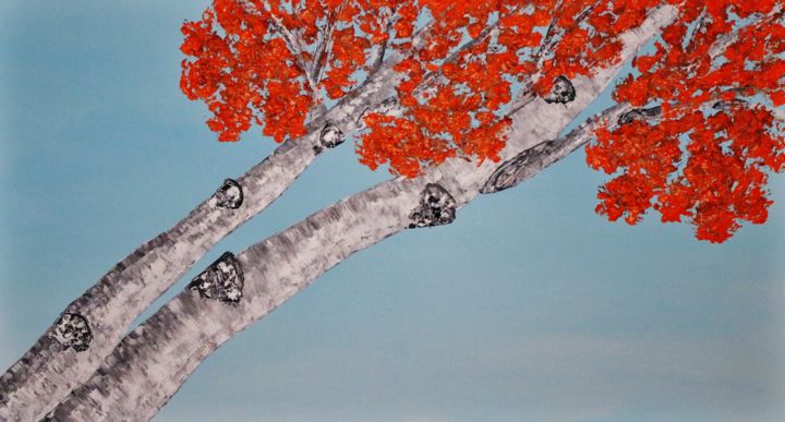 Painting titled "Orange tree." by Artstage, Original Artwork, Acrylic