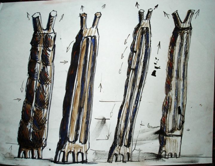 Drawing titled "obiect-martir.jpg" by Perianu Vlad - Dan, Original Art, Other