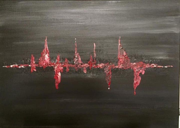 Peinture intitulée "BAD DAY" par Sandrine Périou, Œuvre d'art originale, Acrylique Monté sur Châssis