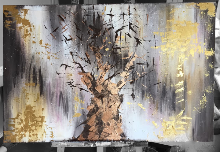 Painting titled "L'arbre de vie." by Perle Louise Artiste, Original Artwork, Acrylic