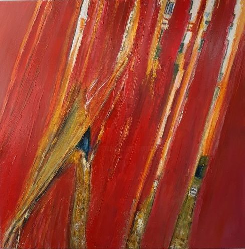 Peinture intitulée "Aérien" par Jeanne-Marie Delbarre, Œuvre d'art originale, Acrylique