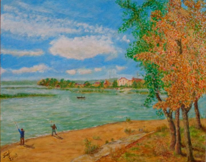 Картина под названием "Ранняя осень" - Юрий Персов, Подлинное произведение искусства, Акрил