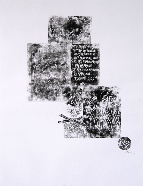 Gravures & estampes intitulée "INTUITIVES" par Morgan Person, Œuvre d'art originale, Linogravures