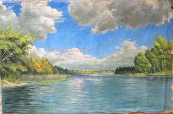 Painting titled "The Lake" by Peter Perun, Original Artwork