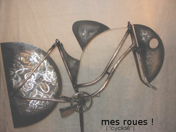 Pintura titulada "mes roues ( "cyclid…" por Jean-Michel Oudot, Obra de arte original