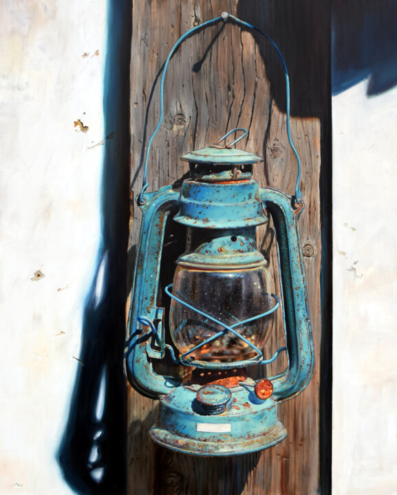 绘画 标题为“Light from the past…” 由Peter Duhaj, 原创艺术品, 油 安装在木质担架架上
